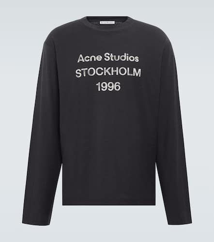 Camiseta de mezcla de algodón con logo - Acne Studios - Modalova