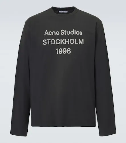 Camiseta en mezcla de algodón con logo - Acne Studios - Modalova
