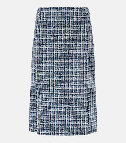 High-rise cotton-blend tweed midi skirt - Etro - Modalova