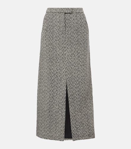 Herringbone high-rise midi skirt - Self-Portrait - Modalova