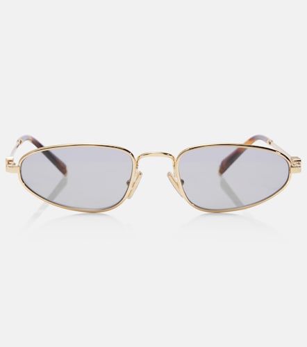 Gafas de sol ovaladas con logo - Miu Miu - Modalova