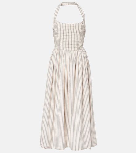 Abito midi in cotone a righe con scollo all’americana - Markarian - Modalova