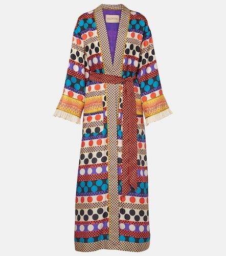 Valentino Bata de seda con lunares - Valentino - Modalova