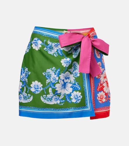 Mixed Scarves Floral Elegance cotton wrap skirt - Farm Rio - Modalova