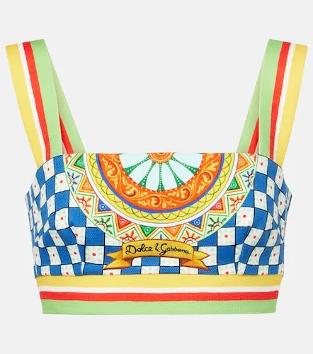 Dolce&Gabbana Crop top de algodón - Dolce&Gabbana - Modalova