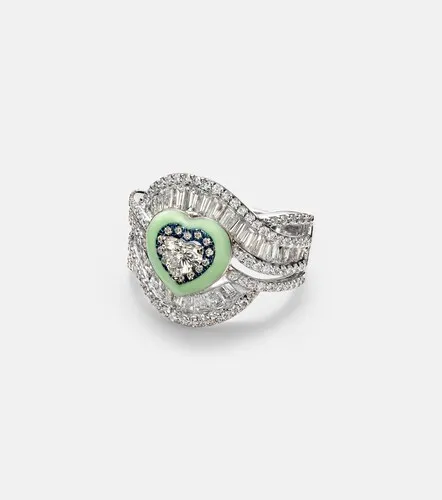 Kt white gold ring with diamonds - Kamyen - Modalova