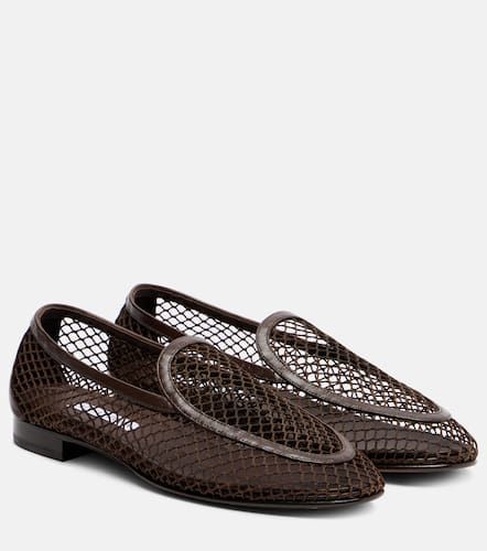 Saint Germain leather-trimmed moccasins - Aquazzura - Modalova