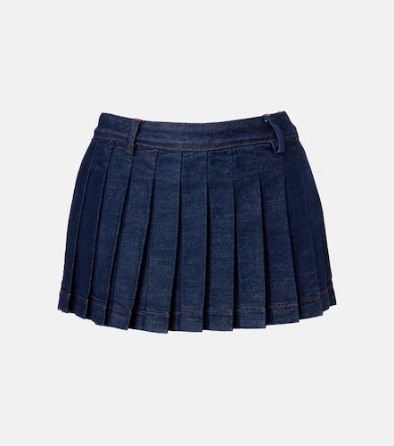 Minifalda de denim plisada de tiro bajo - 7 For All Mankind - Modalova