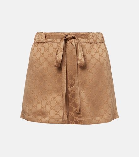 Gucci Shorts de satén con GG - Gucci - Modalova
