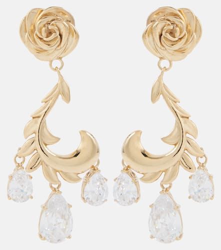 Crystal-embellished -plated drop earrings - Magda Butrym - Modalova