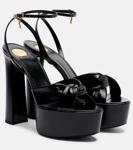 Franciane leather platform sandals - Saint Laurent - Modalova