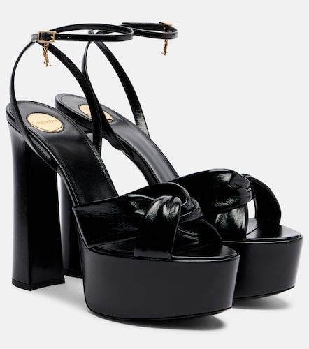 Sandalias con plataforma Franciane de piel adornadas - Saint Laurent - Modalova