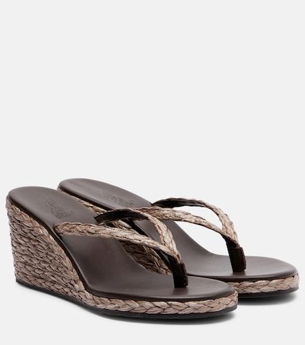 Etheria raffia wedge thong sandals - Ancient Greek Sandals - Modalova