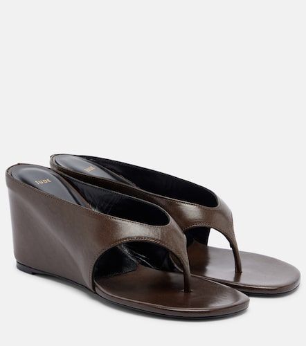Yaga leather wedge thong sandals - JUDE - Modalova