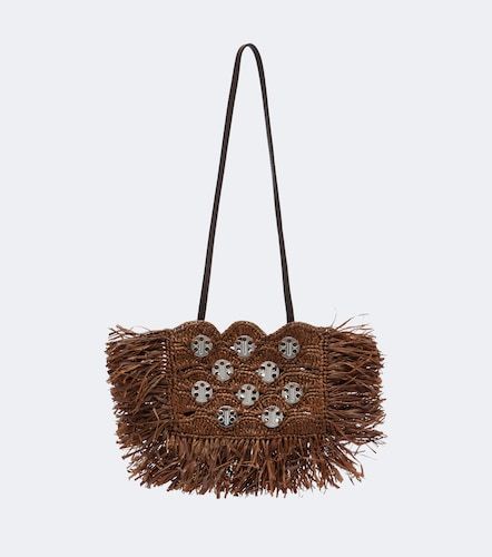 Embellished raffia shoulder bag - Rabanne - Modalova
