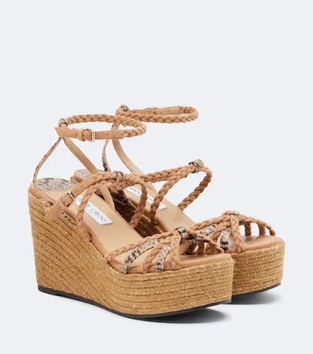 Nyra braided leather espadrille wedges - Jimmy Choo - Modalova