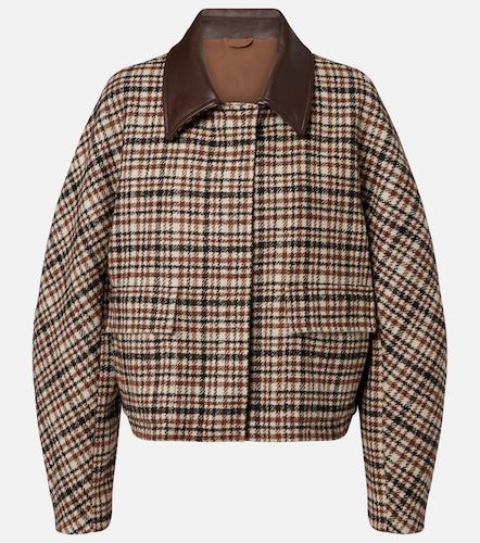 Checked wool and alpaca-blend jacket - Brunello Cucinelli - Modalova