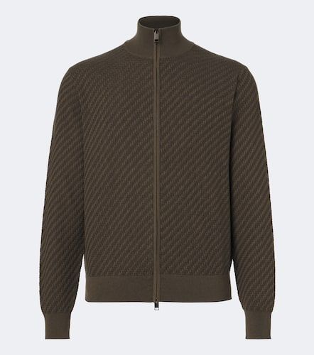 Pullover in cotone, seta e cashmere jacquard - Brioni - Modalova