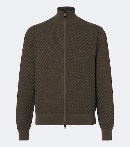 Pullover in cotone, seta e cashmere jacquard - Brioni - Modalova