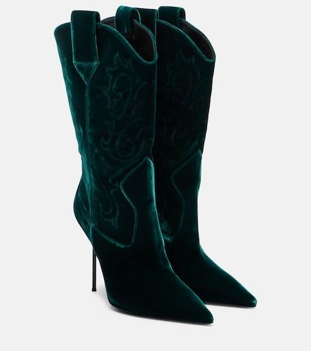 Lidia 105 velvet mid-calf boots - Paris Texas - Modalova