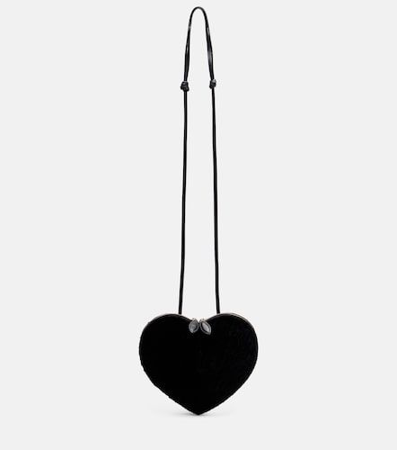 Alaïa Borsa a tracolla Le Coeur Small in shearling - Alaia - Modalova
