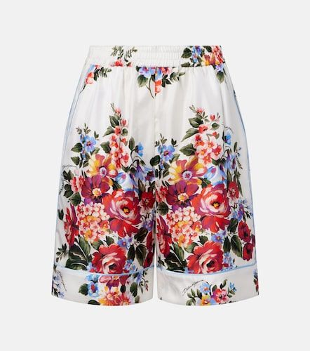 Floral silk twill Bermuda shorts - Dolce&Gabbana - Modalova