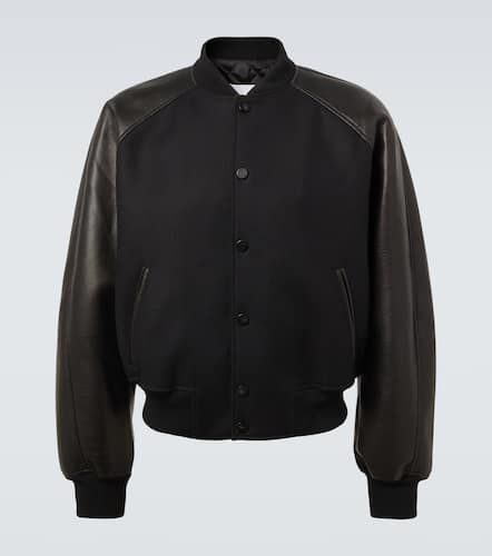 Leather-trimmed wool bomber jacket - Givenchy - Modalova