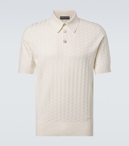 DG knitted silk polo shirt - Dolce&Gabbana - Modalova