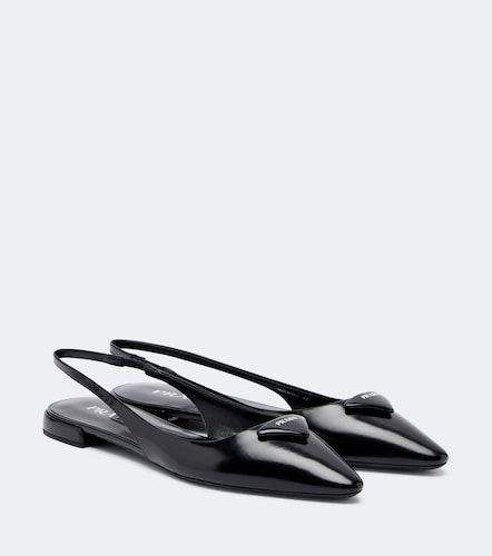 Leather slingback ballet flats - Prada - Modalova