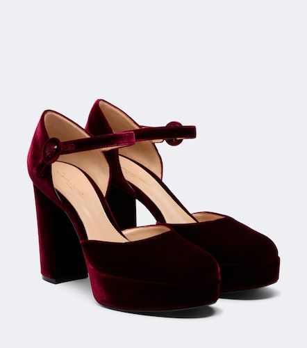 Pumps platform in velluto - Gianvito Rossi - Modalova