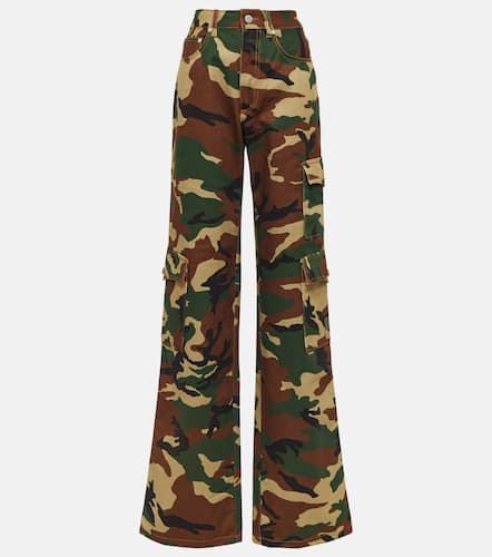 Camouflage cotton cargo pants - Alessandra Rich - Modalova