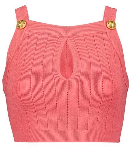 Balmain Cropped-Top aus Strick - Balmain - Modalova
