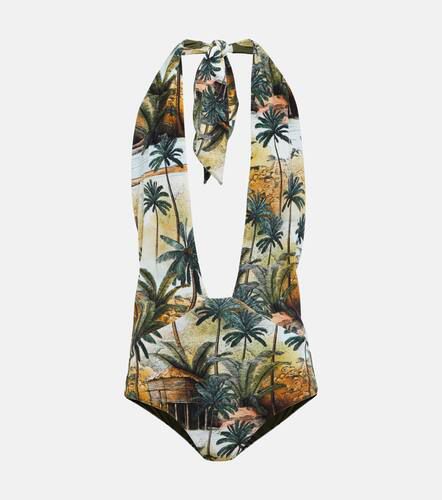 Hidden Paradise printed halterneck swimsuit - Johanna Ortiz - Modalova