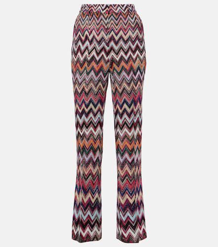 Pantaloni flared in lamé a zig-zag - Missoni - Modalova