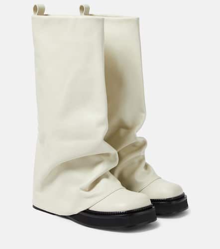 Robin leather knee-high combat boots - The Attico - Modalova
