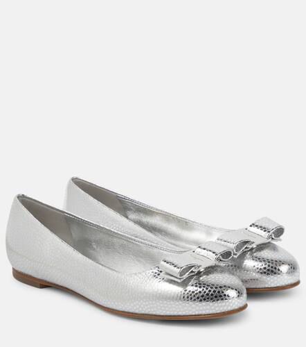 Vara metallic leather ballet flats - Ferragamo - Modalova