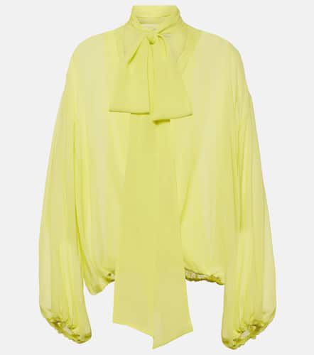 Blumarine Tie-neck silk blouse - Blumarine - Modalova