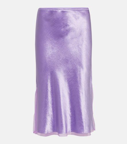 Vince Silk-trimmed satin slip skirt - Vince - Modalova