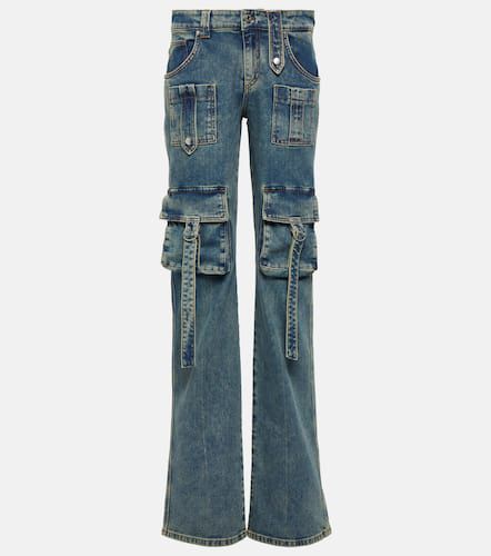 Low-rise denim cargo pants - Blumarine - Modalova