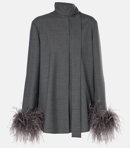 Valentino Camicia in lana con piume - Valentino - Modalova
