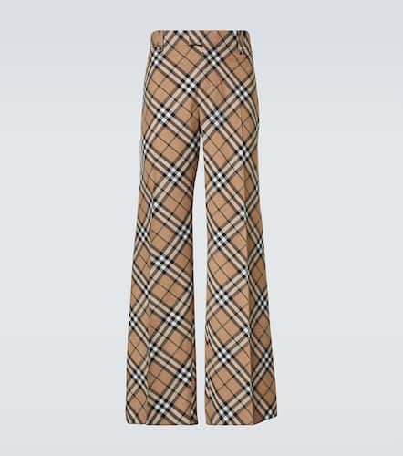 Check wide-leg pants - Burberry - Modalova