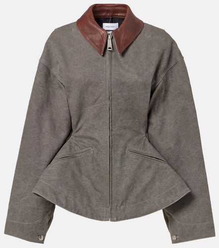 Peplum cotton canvas jacket - Alexander McQueen - Modalova