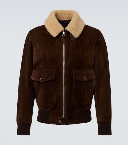 Blouson in suede con shearling - Tom Ford - Modalova