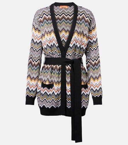 Cárdigan en zigzag con cinturón - Missoni - Modalova