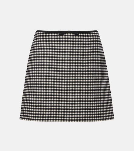 Gingham wool and cashmere miniskirt - Valentino Garavani - Modalova