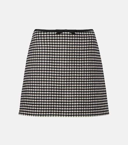 Minigonna in lana e cashmere a quadretti - Valentino - Modalova