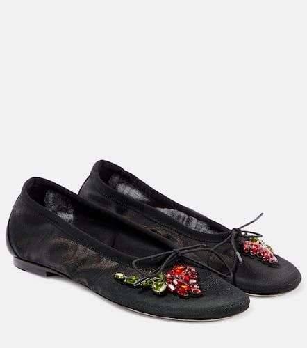 Bow-detail embellished ballet flats - Simone Rocha - Modalova