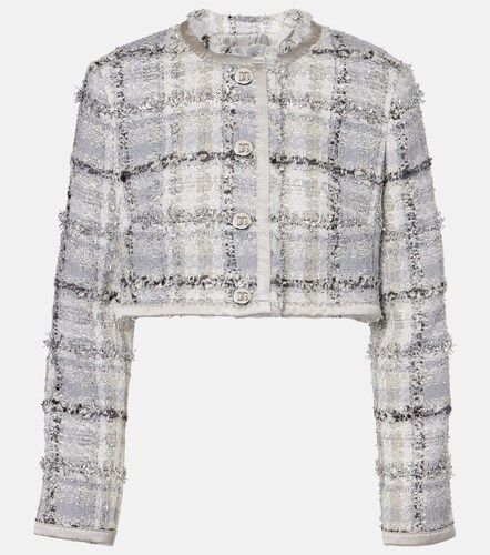 Checked cropped lame tweed jacket - Dolce&Gabbana - Modalova