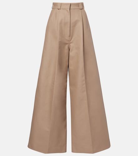 Cotton gabardine wide-leg pants - Balenciaga - Modalova