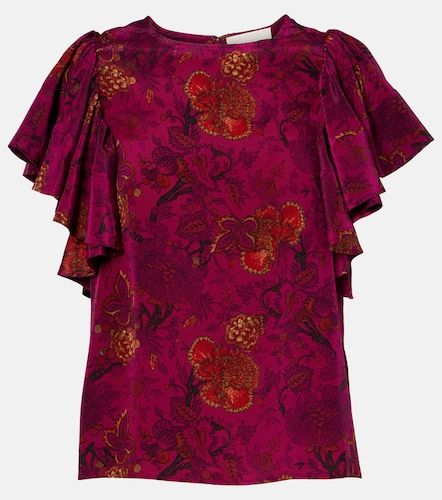 Top Lena de crepé de china de seda - Ulla Johnson - Modalova